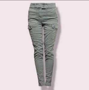 Green skinny cargo style pants from american eagle